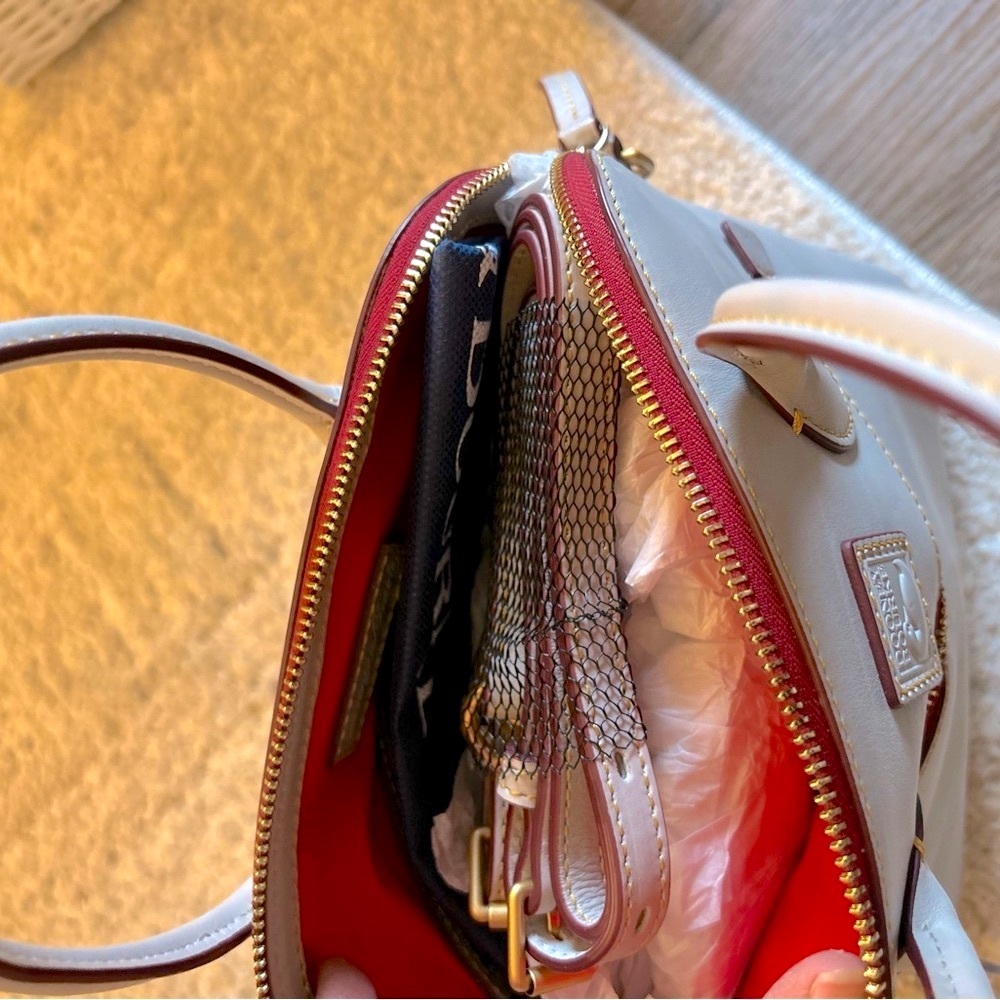 Dooney and Bourke Florentine Small Domed Satchel in ECRU - Picture 5 of 6